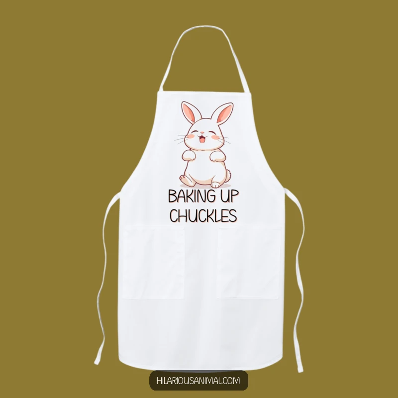 Funny Rabbit Silent Laughter Apron - Hilarious Kitchen Gift for Bunny Fans