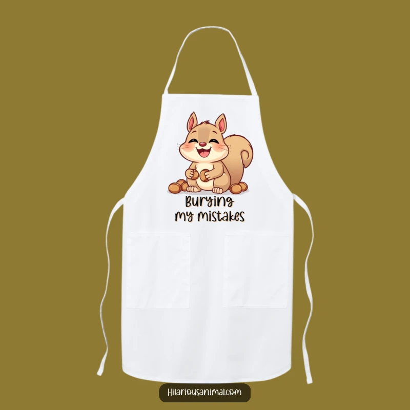 Funny Squirrel Nut Apron: Cook Up Laughs with Woodland Flair