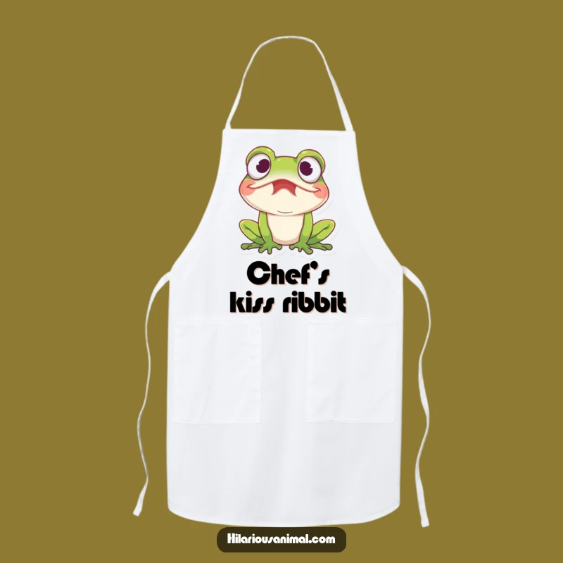 Funny Amused Frog Apron: Cook with Giggles in This Hilarious Kitchen Wear