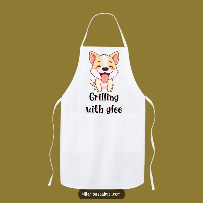 Funny Dog Panting Mid-Chuckle Apron - Hilarious Kitchen Gift for Pet Lovers