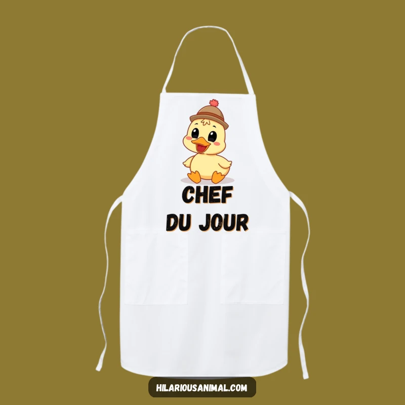 Funny Duck Hat Apron: Cook Up Laughs with Fowl Flair
