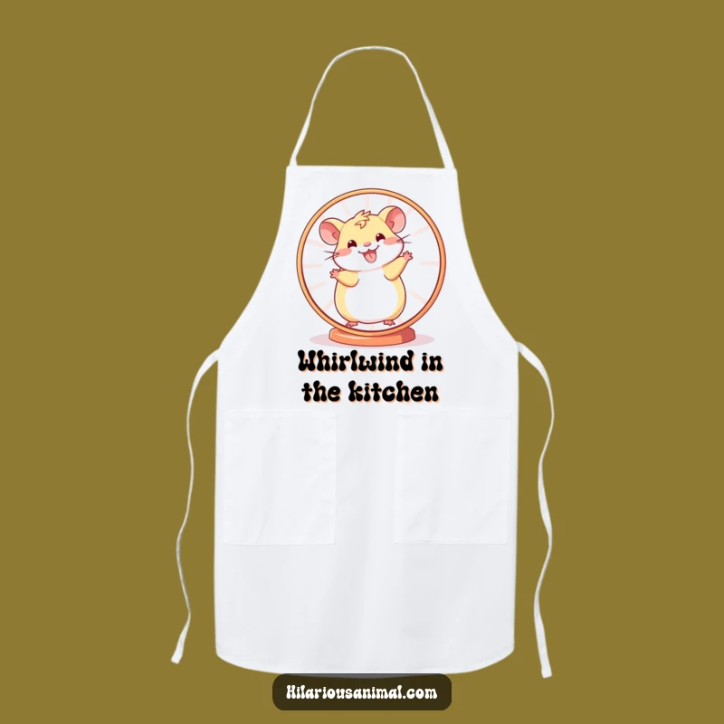 Funny Hamster Wheel Apron: Kitchen Cheerful Spinner Chef Accessory