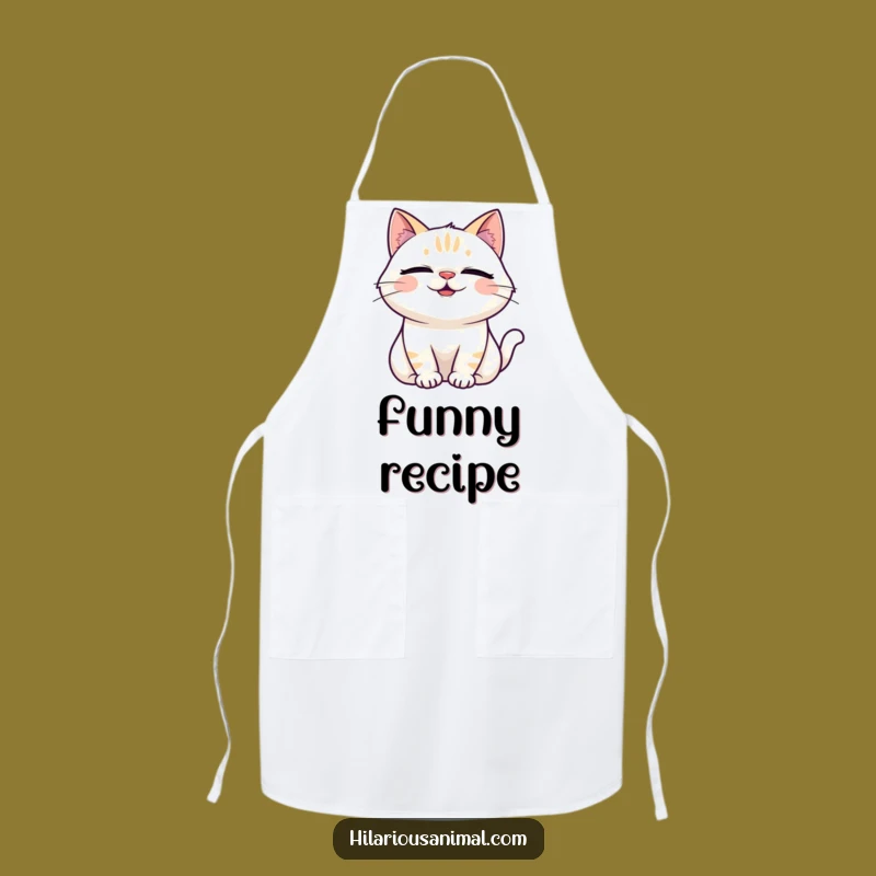 Funny Laughing Cat Apron: Kitchen Comedy, Hilarious Chef Cat, Perfect Gift