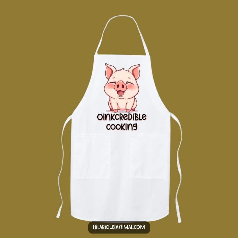 Funny Piglet Laughter Apron: Cook with Joyful Snorts!