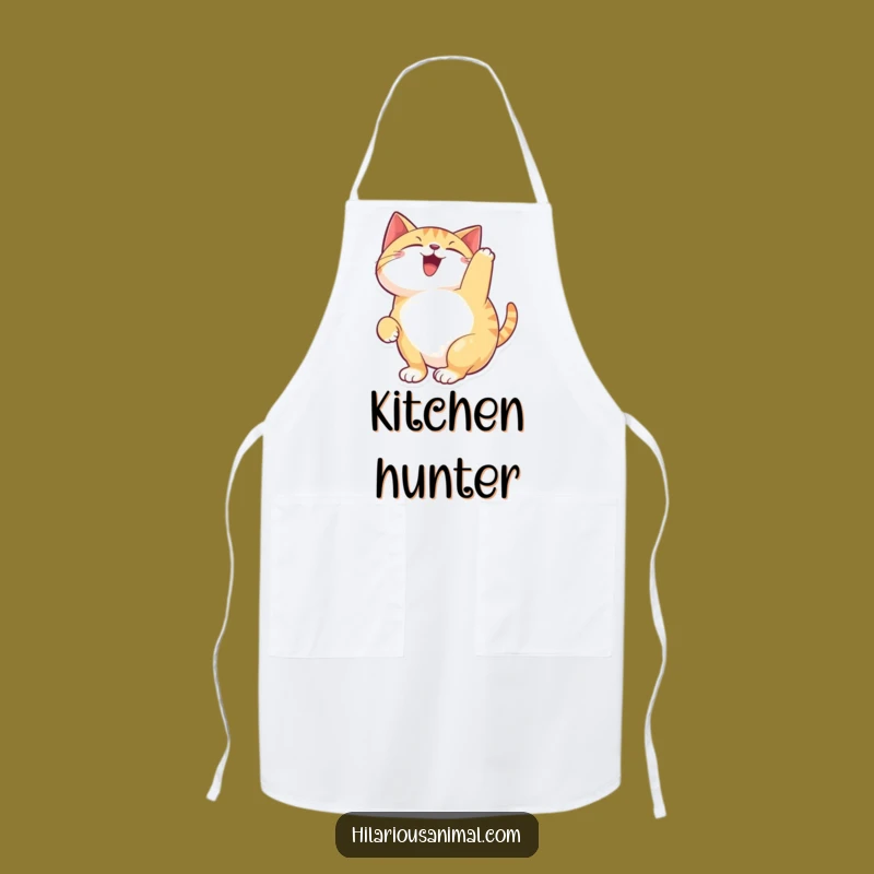Funny Happy Cat Apron: Feline Kitchen Wear, Perfect Humorous Gift for Cooks
