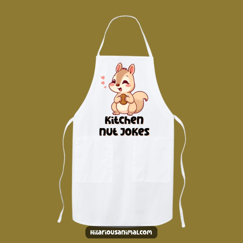 Funny Squirrel Amused Nut Apron - Hilarious Kitchen Gift for Nature Lovers