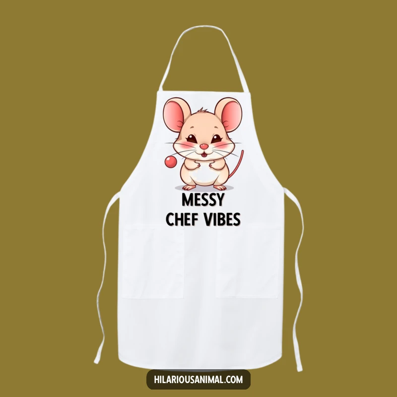 Funny Mouse Raspberry Apron: Mischievous Chef's Gear Gift