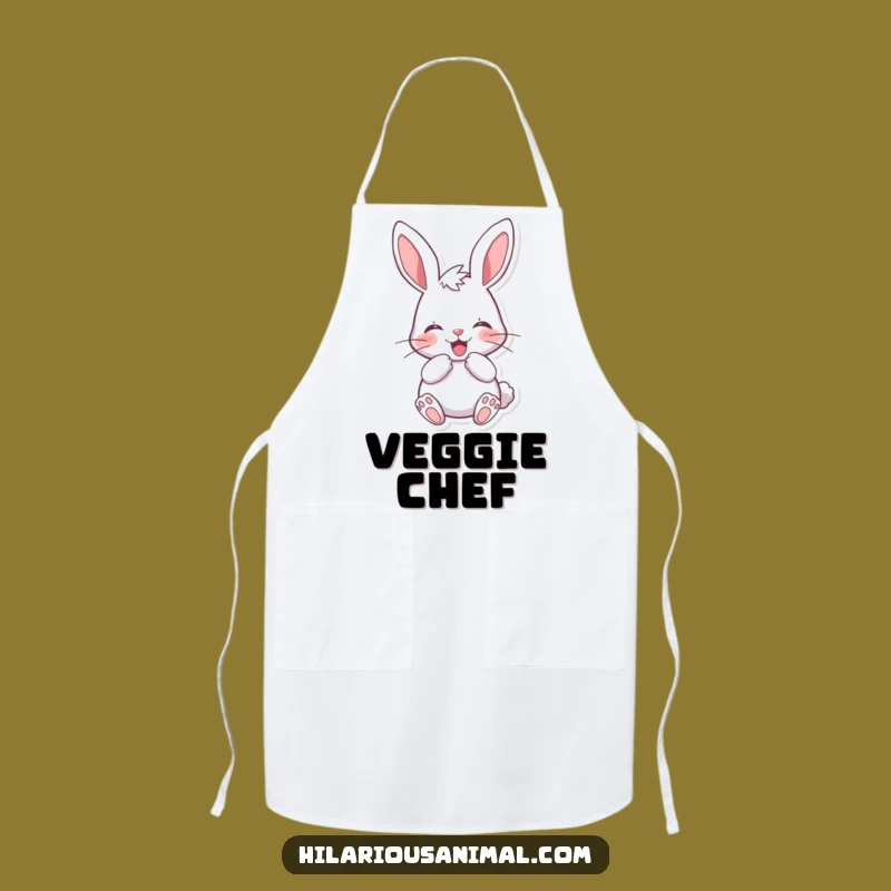 Funny Cheerful Bunny Apron: Cute Rabbit Kitchen Wear, Perfect Humorous Gift