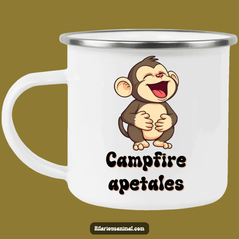 Funny Monkey Camping Mug: Roaring Laughter for Hilarious Outdoor Sips