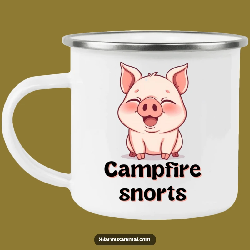 Funny Piglet Laughter Camping Mug: Joyful Snorts for Outdoors!