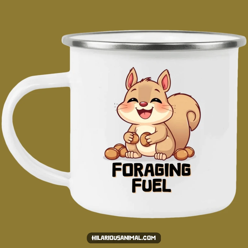 Funny Squirrel Nut Camping Mug: Fuel Adventures with Nutty Humor