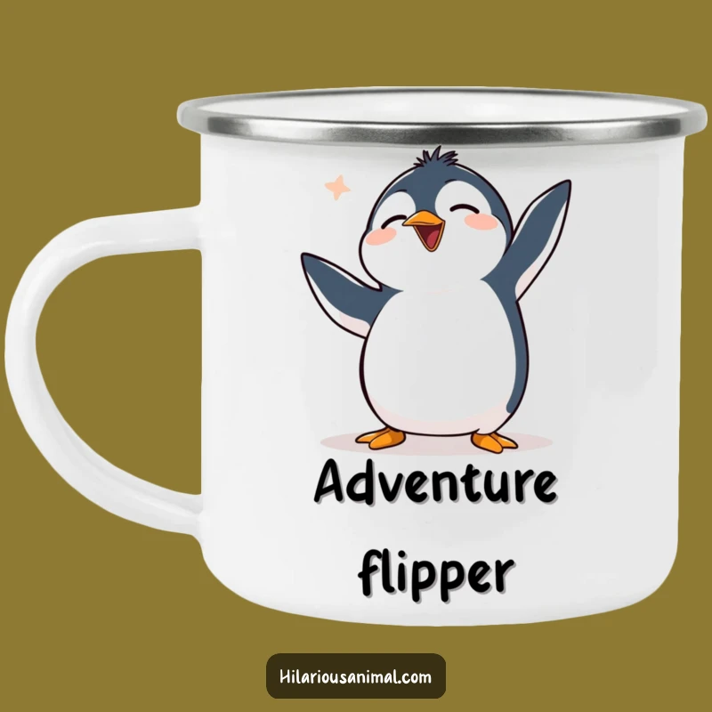 Funny Clumsy Penguin Camping Mug: Your Hilarious Companion for Outdoor Adventures