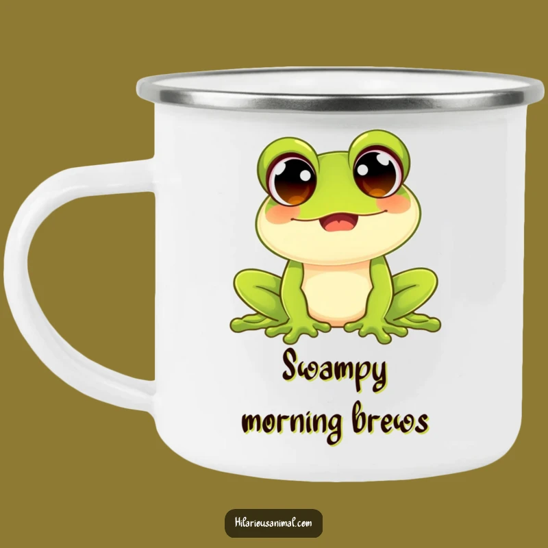 Funny Frog Croak Camping Mug: Fuel Adventures with Amphibian Joy
