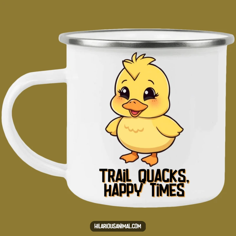 Funny Wobbly Duckling Camping Mug: Durable Quacking Character for Outdoor Laughs