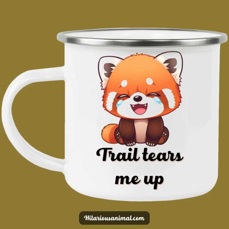 Funny Red Panda Cub Camping Mug: Hilarious Outdoor Laugh Gift