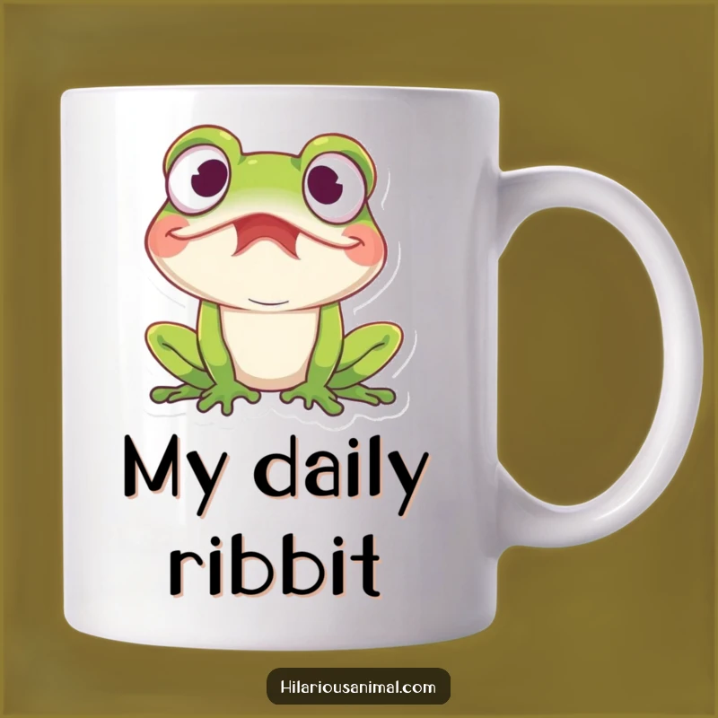 Funny Amused Frog Mug: Hilarious Gift for Frog Lovers and Joke Enthusiasts