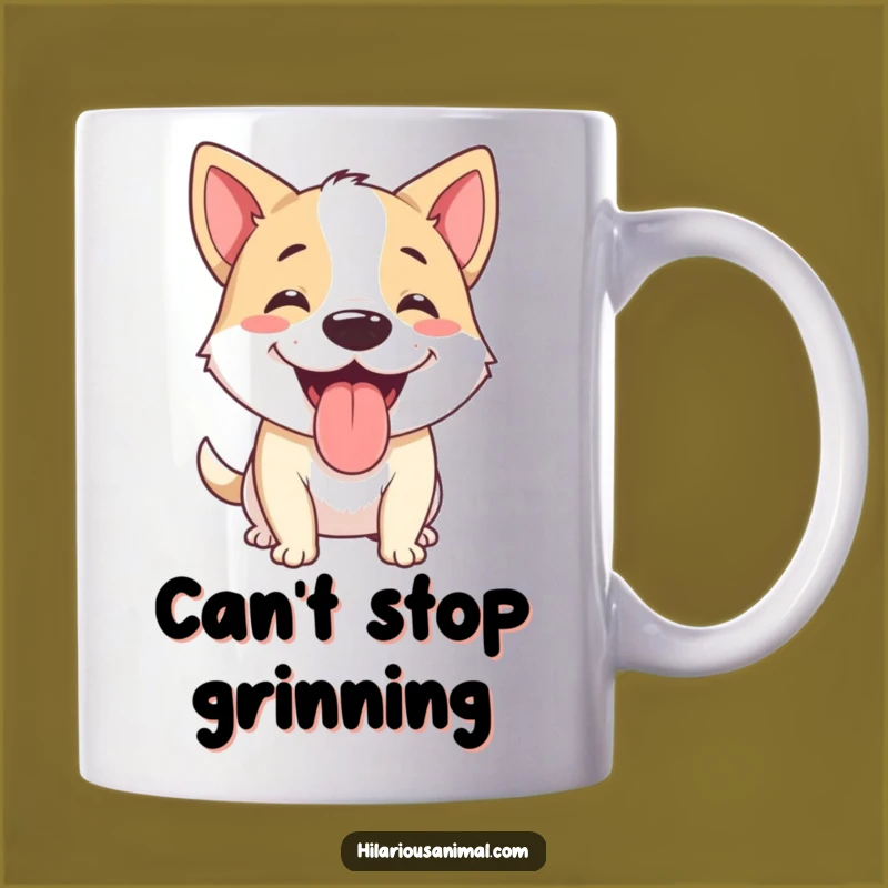 Funny Dog Panting Mug - Happy Pup Gift for Dog Lovers & Jokers