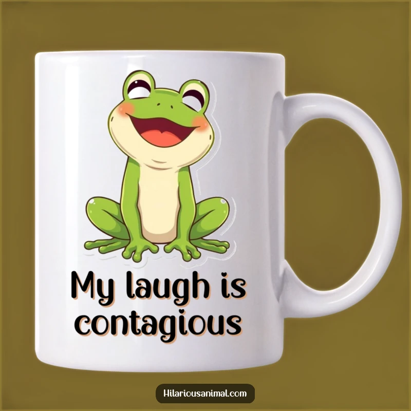 Funny Frog Laughing Mug: Hilarious Amphibian Gift for Frog Lovers