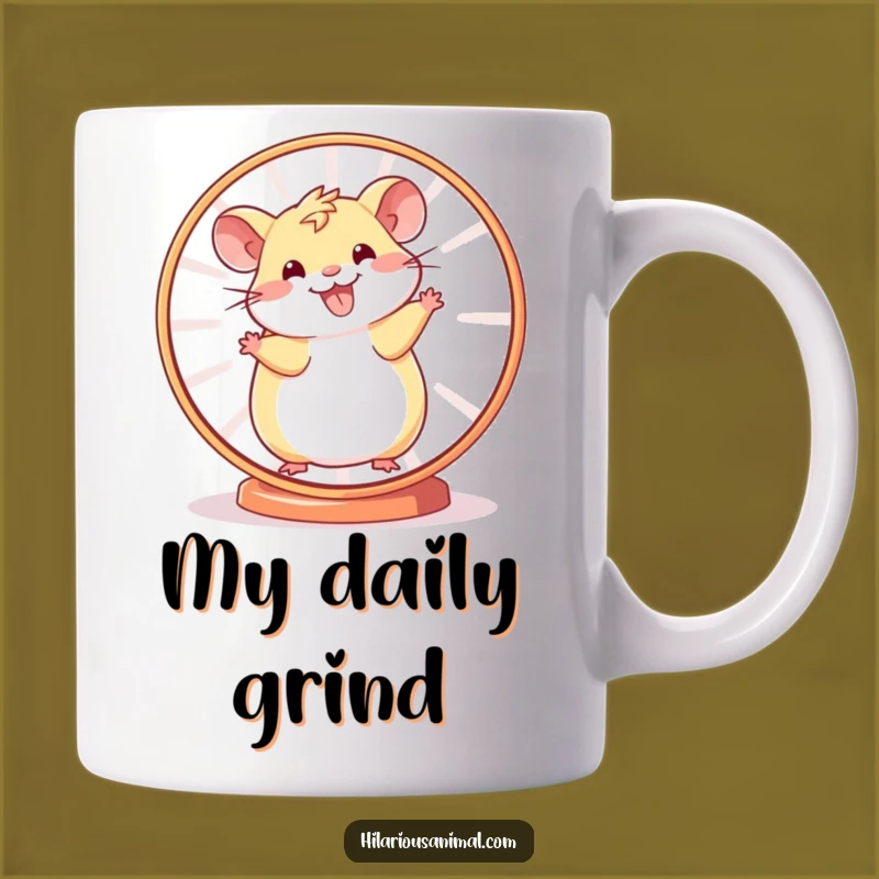 Funny Hamster Wheel Mug: Cheerful Spinner Gift for Energetic People