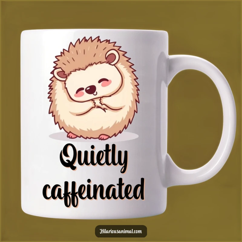 Funny Hedgehog Laughing Mug: Wobbly Ball, Silent Giggles, Cute & Cozy Gift