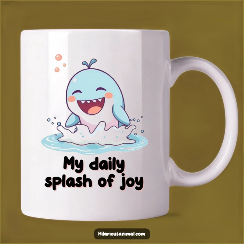 Funny Whale Laugh Mug - Joyful Breaching Sea Creature Gift