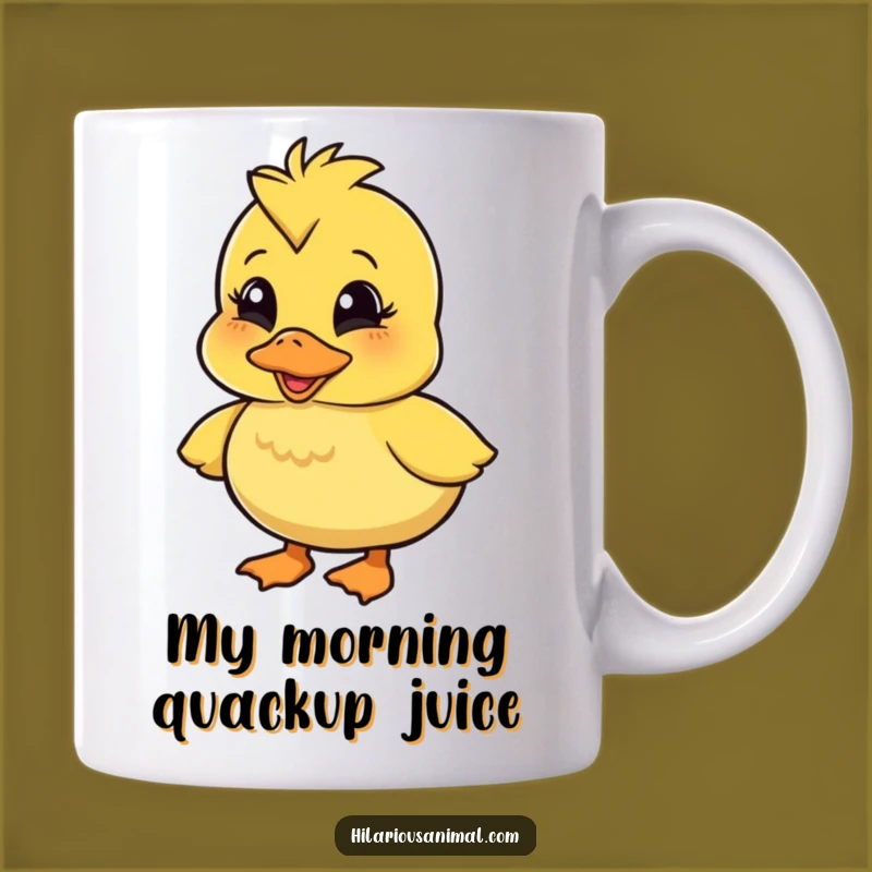 Funny Wobbly Duckling Mug: Adorable Quacking Character, Perfect Hilarious Gift for Duck Lovers