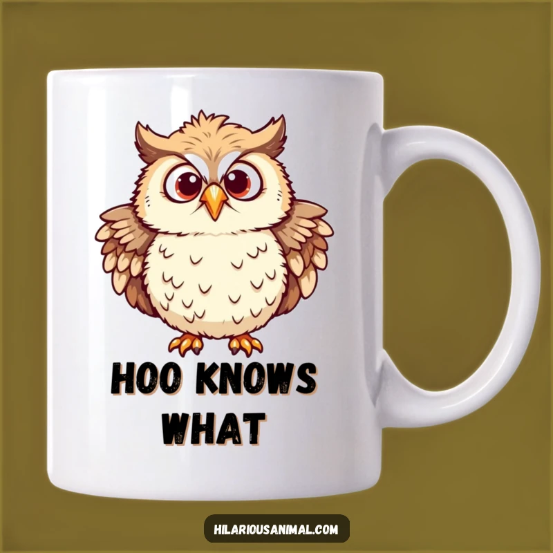 Funny Chuckling Owl Mug - Ruffled Feathers, Mirthful Eyes, Wise & Witty Gift!