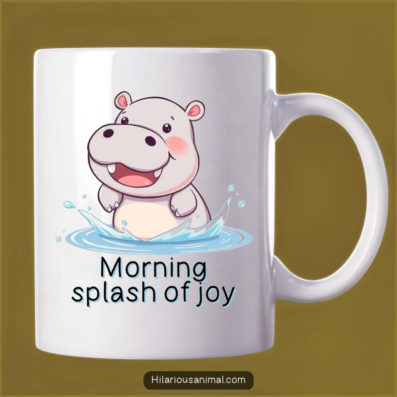 Funny Hippo Cub Mug: Splashy Delightful Fun Gift for Animal Lovers