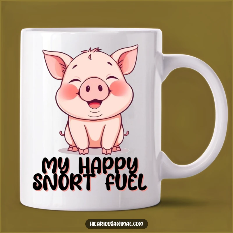 Funny Piglet Laughing Mug - Adorable Snorting Piggy Gift for Friends