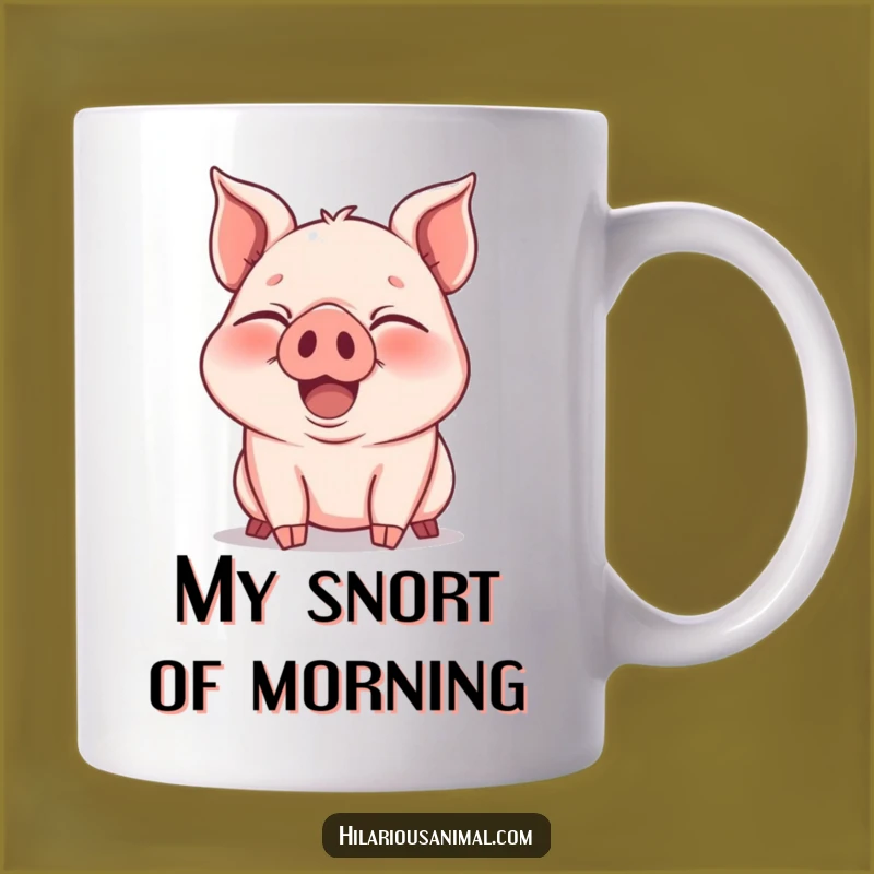 Funny Piglet Laughter Mug: Joyful Snorts for Your Coffee Gift!