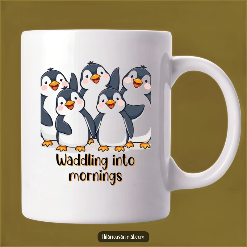 Funny Penguin Giggling Mug: Hilarious Antarctic Fun for Your Morning