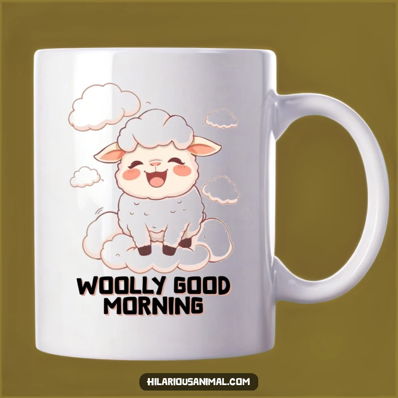 Funny Bewildered Sheep Mug: Hilarious Cloud-Gazing Gift for Laughing Dreamers