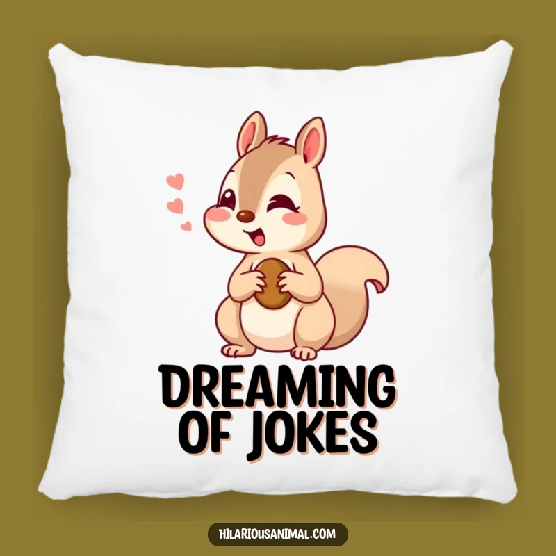 Funny Squirrel Nutty Laughter Pillow - Comfy & Hilarious Nature Decor