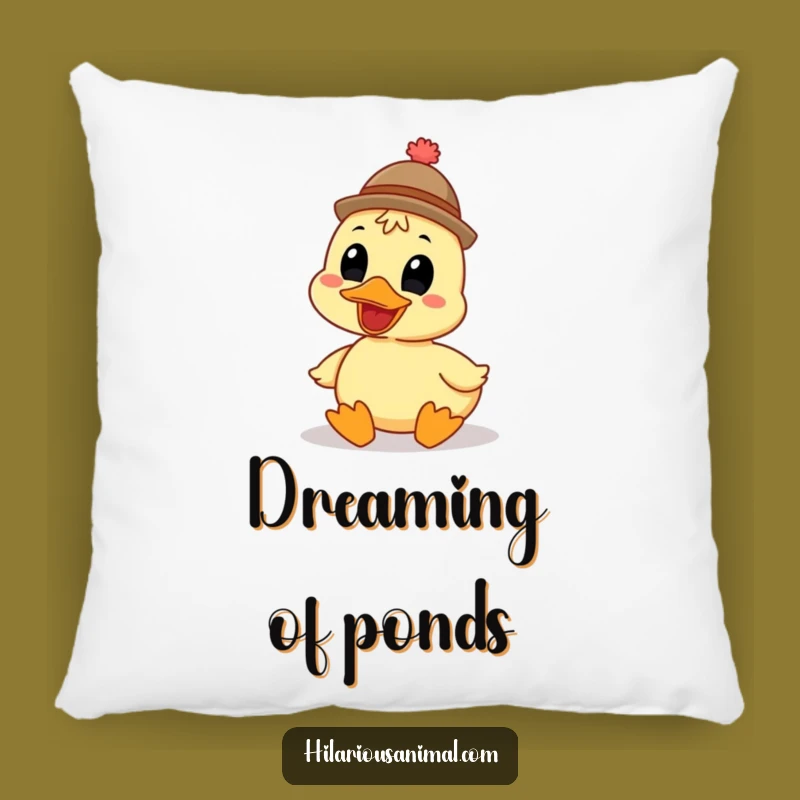 Funny Duck Hat Pillow: Cozy Comfort with a Hearty Quack