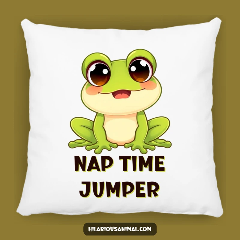 Funny Frog Croak Pillow: Cozy Comfort with a Joyful Grin