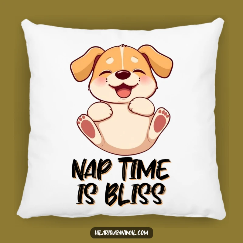 Funny Giggling Dog Pillow - Floppy Eared Pup Rolling with Glee, Comfy & Hilarious!