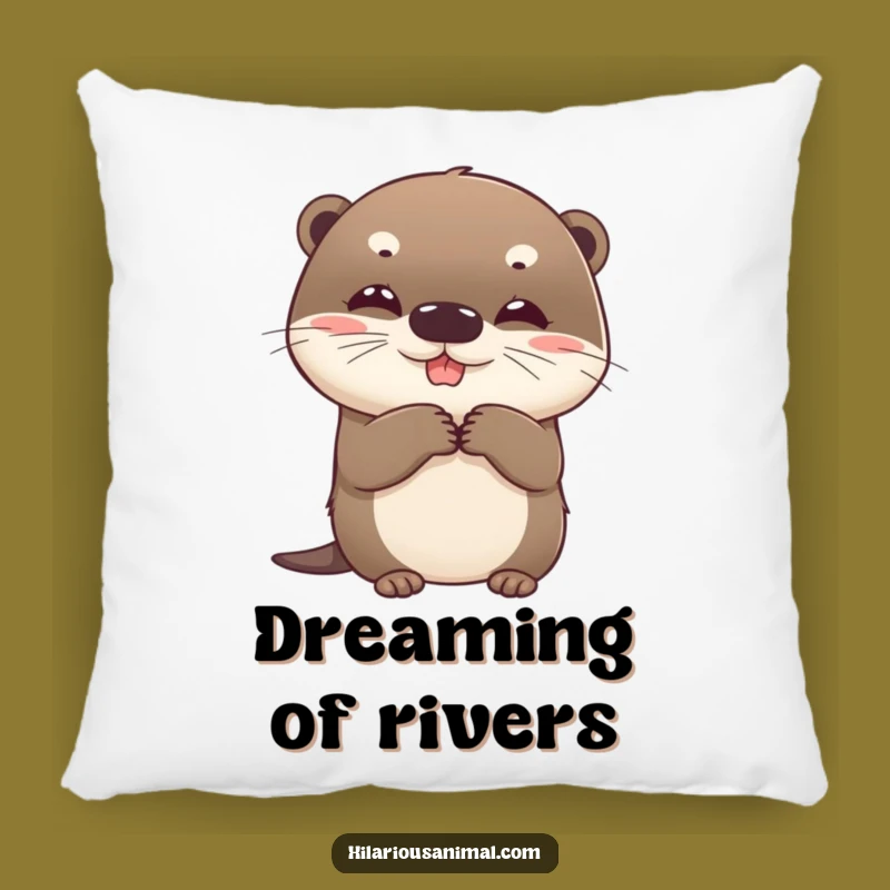 Funny Otter Pillow: Cozy Giggling Cub Cushion, The Ultimate Funny Gift!