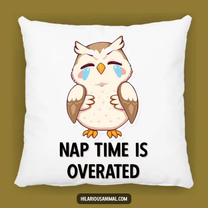 Funny Owl Pillow: Soft Laughing Bird Cushion, Comfy Funny Gift