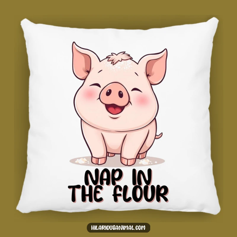 Funny Piglet Flour Pillow - Adorable & Hilarious Accent for Cozy Kitchens