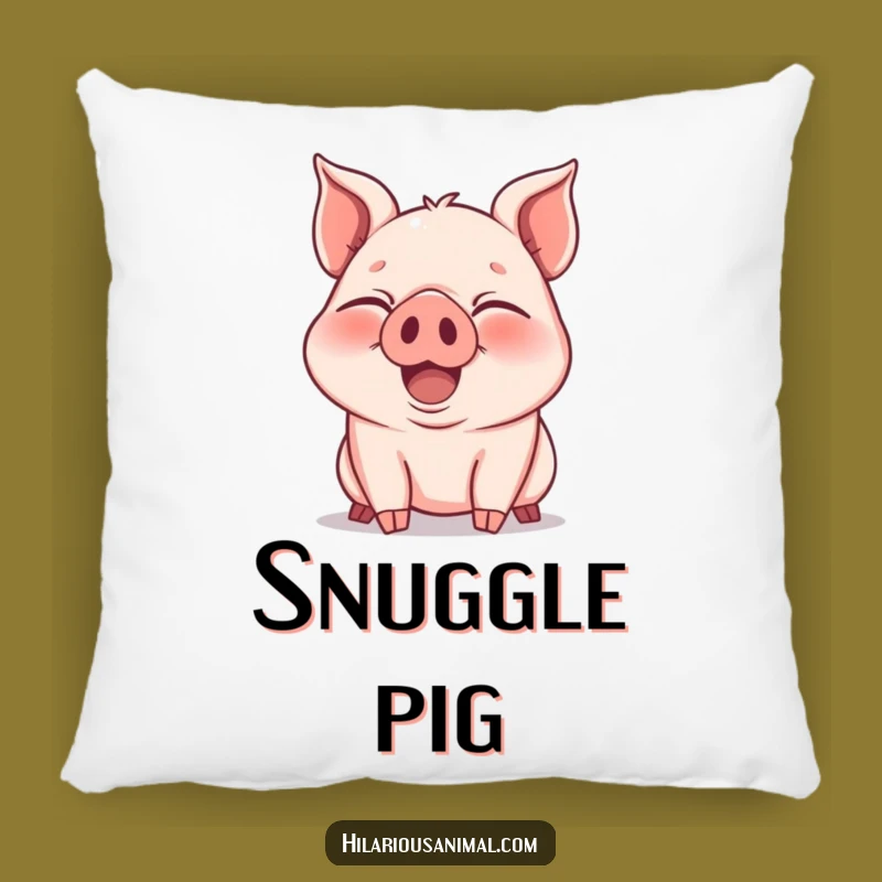 Funny Piglet Laughter Pillow: Cozy Comfort with Infectious Glee!