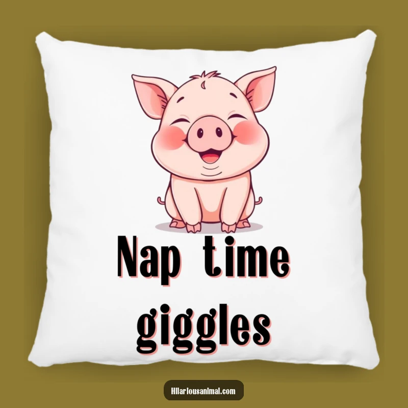 Funny Piglet Pillow - Soft Snorting Piggy Cushion, Comfy Laughing Decor