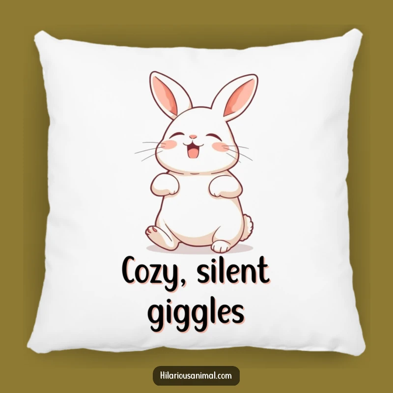 Funny Rabbit Belly Laugh Pillow - Comfy & Hilarious Bunny Decor