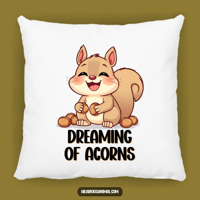 Funny Squirrel Nut Pillow: Cozy Comfort with a Nutty Grin