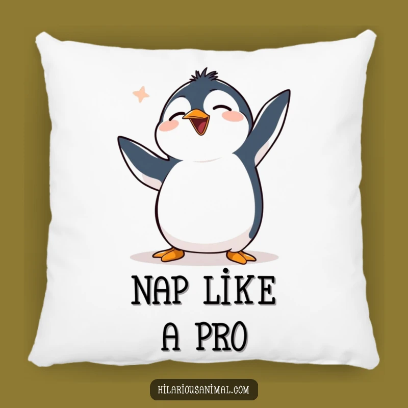 Funny Clumsy Penguin Pillow: Snuggle Up with This Hilarious and Chuckling Companion