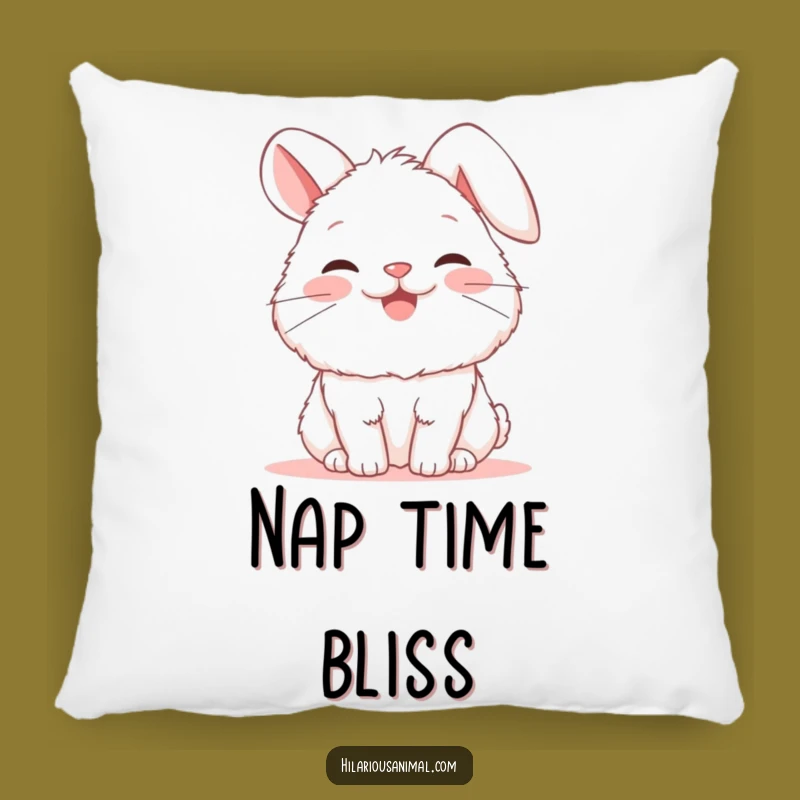 Funny Bunny Snorting Pillow - Cozy Fluffy Rabbit Accent Pillow Gift