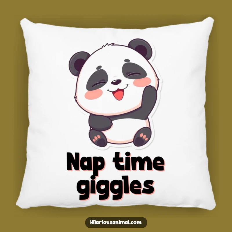 Funny Panda Cub Laughing Pillow: Cozy Comfort with a Hilarious Twist