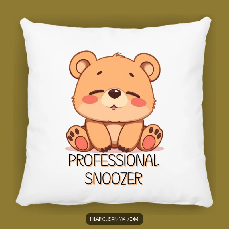 Funny Bear Cub Chuckling Pillow: Soft Comfort for Sweet Dreams