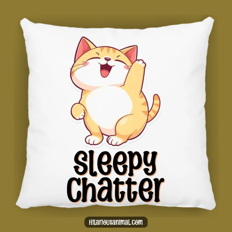 Funny Happy Cat Pillow: Soft Feline Cushion, Cozy Comedic Home Decor Gift