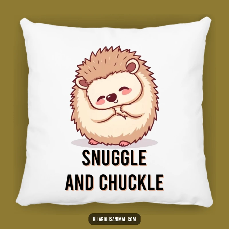 Soft Funny Hedgehog Pillow: Wobbly Ball Laughter, Silent Giggles, Cozy Accent, Gift