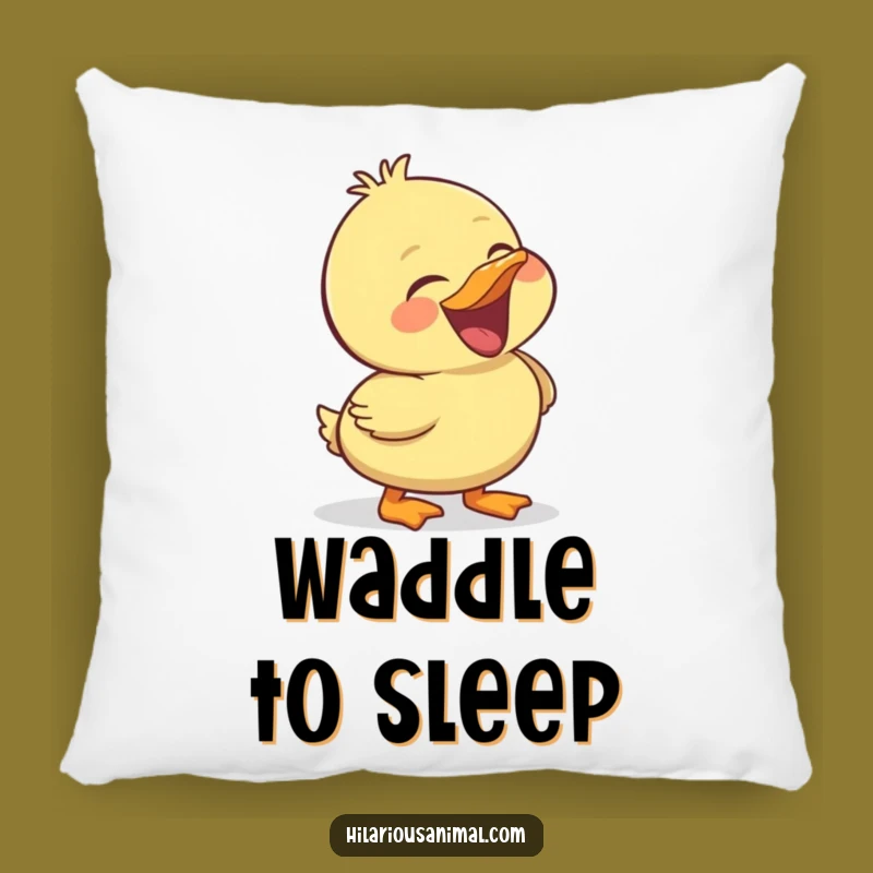 Funny Duckling Pillow: Cozy Laughing Bird Cushion, A Snuggly Funny Gift!